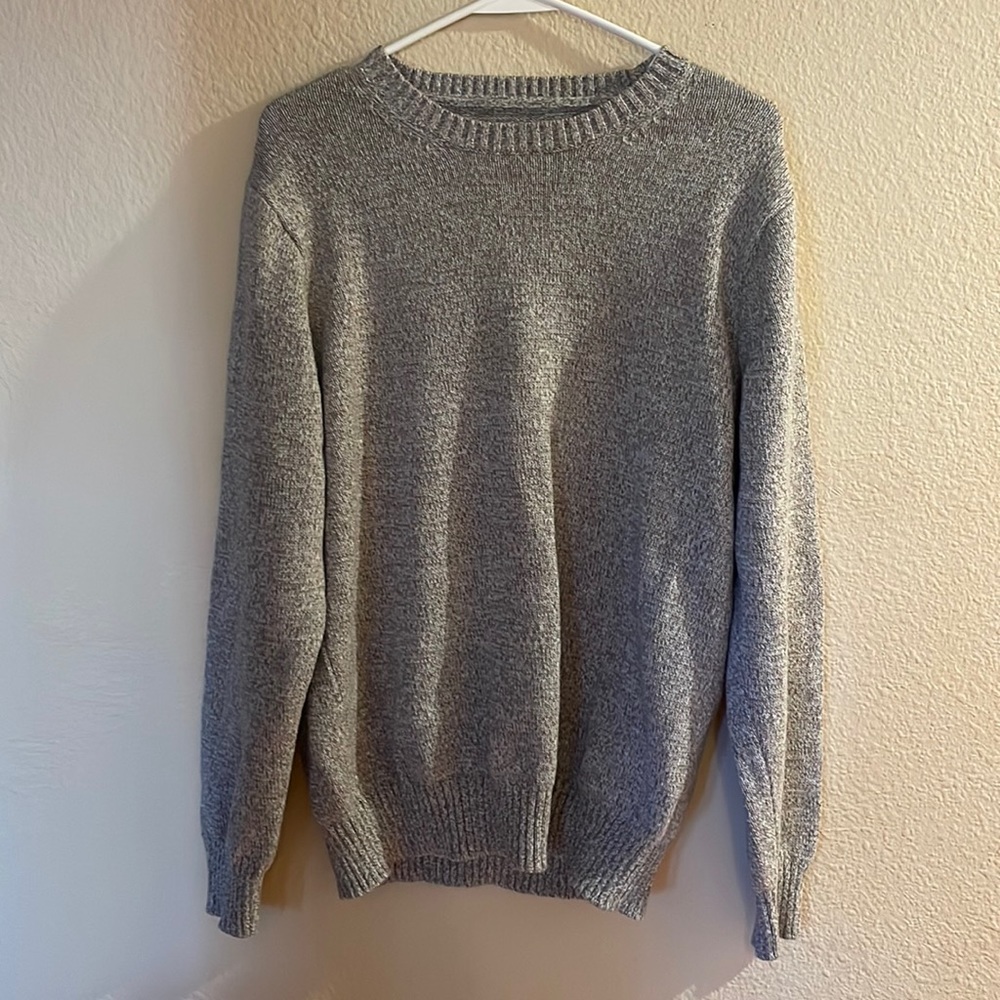 Mens Large Oatmeal/grey sweater